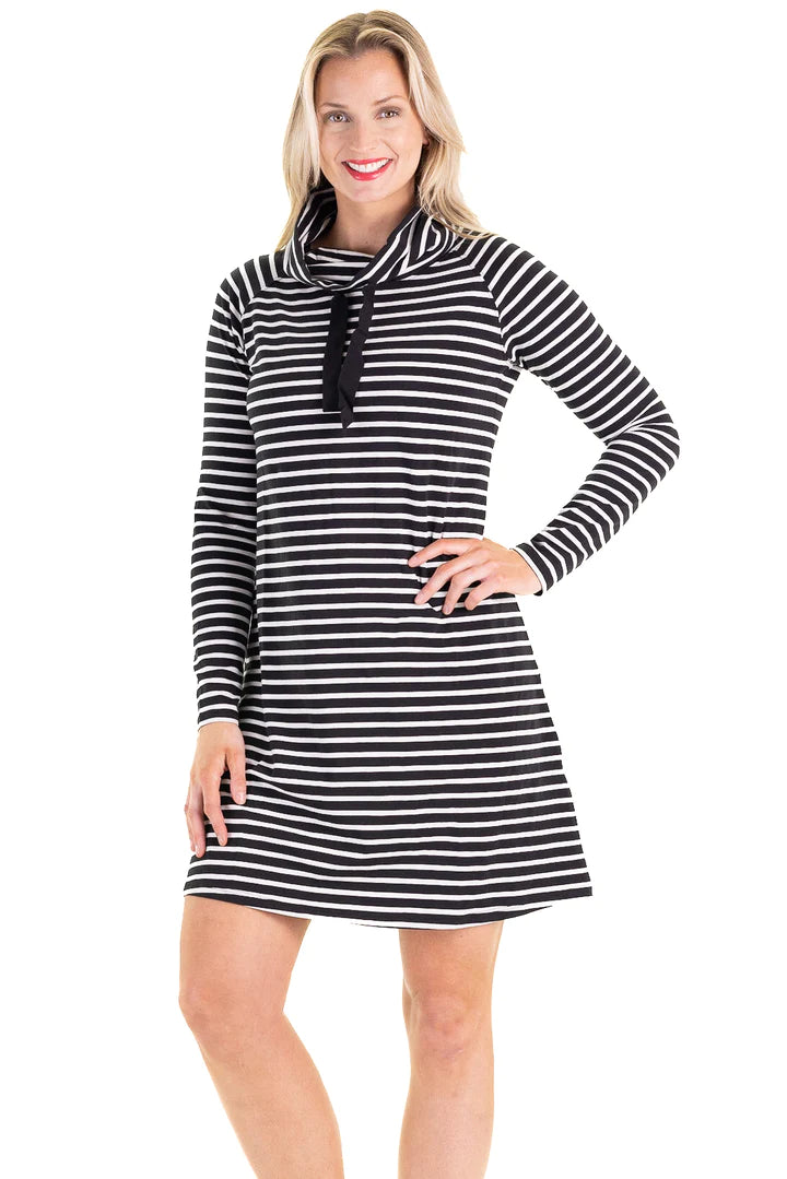 Duffield Lane Emmerson Dress Black/White Stripe