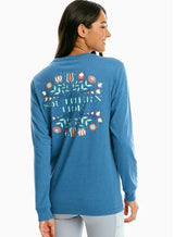Southern Tide Floral Southern Tide Heathered Long-Sleeve T-Shirt
