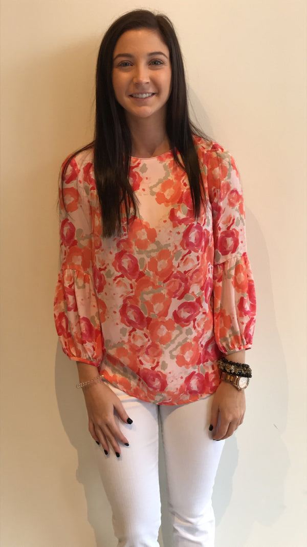 Tyler Boe Multi Floral Blouse