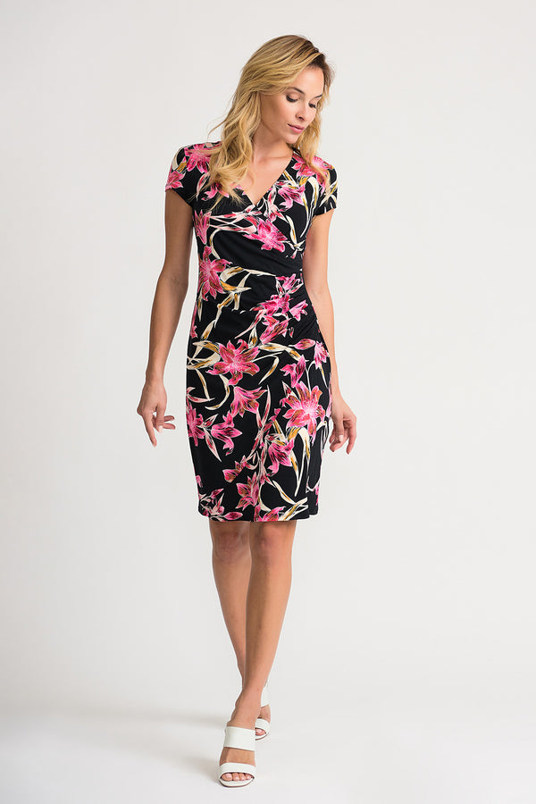 Joseph Ribkoff Black/Multi Dress Style #202450