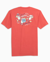 Southern Tide Short Sleeve Follow The Pina Coladas Tee Rosewood Red