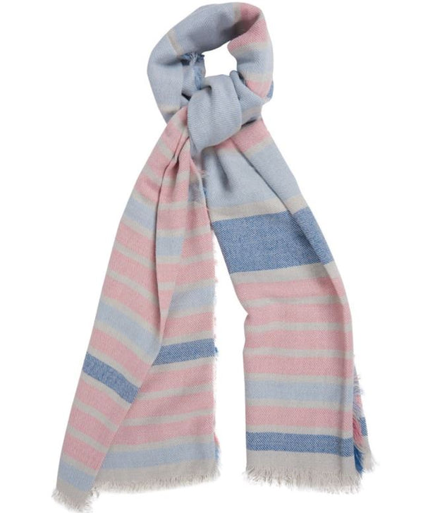 Barbour Freya Stripe Wrap Blue/Pink/Grey