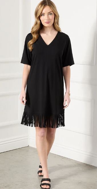 Karen Kane V-Neck Fringe Dress Fringe – Dan's Southern Prep