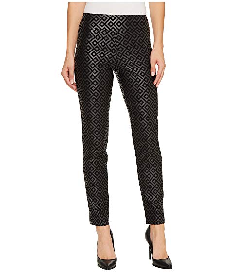 Krazy Larry Black Geo Pull-On Ankle Pant