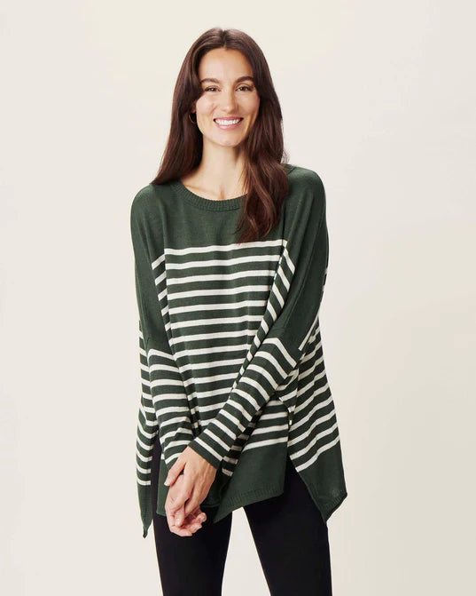 Mersea The Catalina Travel Sweater Juniper Stripe