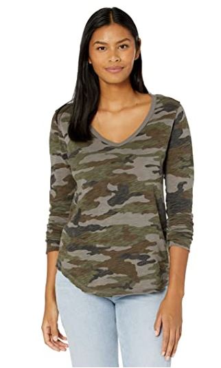 Dylan Camo L/S V-Neck Vintage Grey