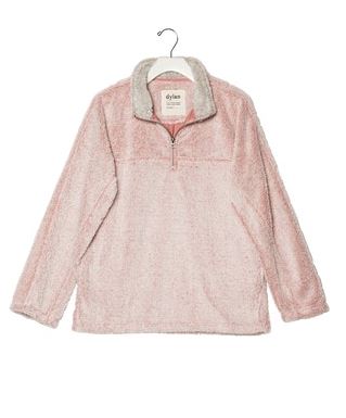 Dylan Shag Sherpa Pullover Happy Pink