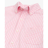 Southern Tide Men's Heather Hartwell Plaid Intercoastal Button Down Sport Shirt in Flamino Pink