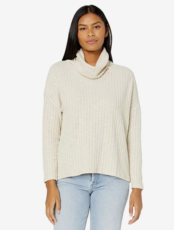 Dylan Sweater Knit Cowl Neck Oatmeal