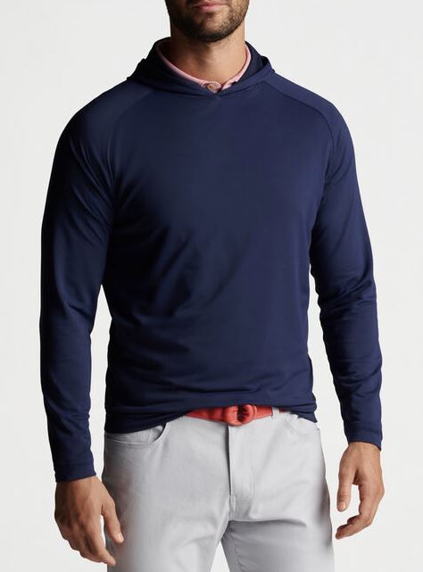 Peter Millar Pine Performance Hoodie Navy