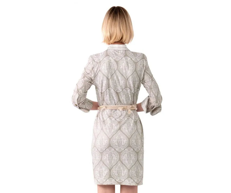 Gretchen Scott Jersey Mandarin Dress Indian Summer Neutral