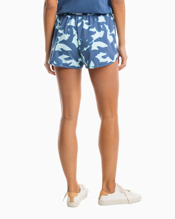 Southern Tide Island Flower Lounge Short Seven Seas Blue