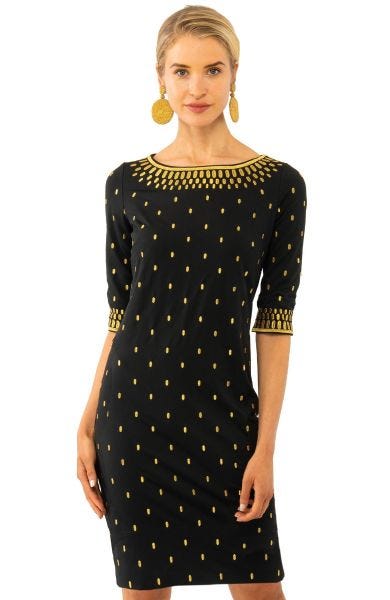 Gretchen Scott Rocket Girl Dress Black/Gold