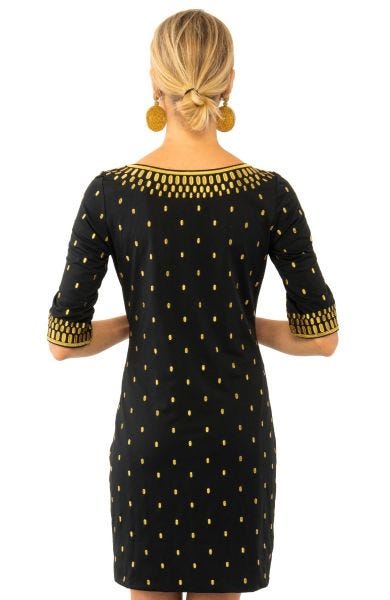 Gretchen Scott Rocket Girl Dress Black/Gold