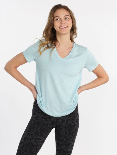 Tasc All Day V-Neck T-Shirt Joyful Blue Heather