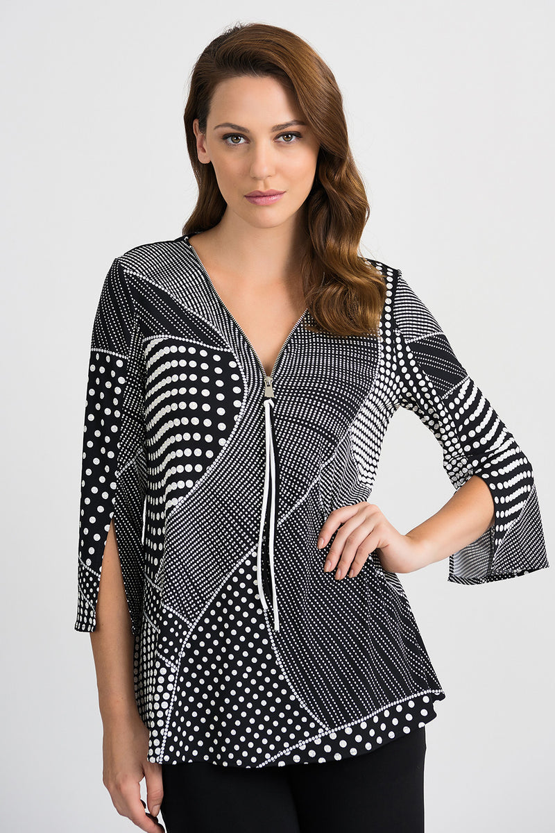 Joseph Ribkoff Black/White Tunic Style 201478