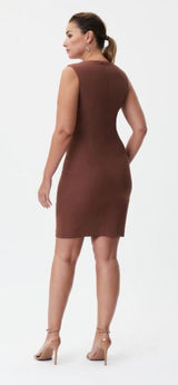 Joseph Ribkoff Espresso Sleeveless Dress Style 232055