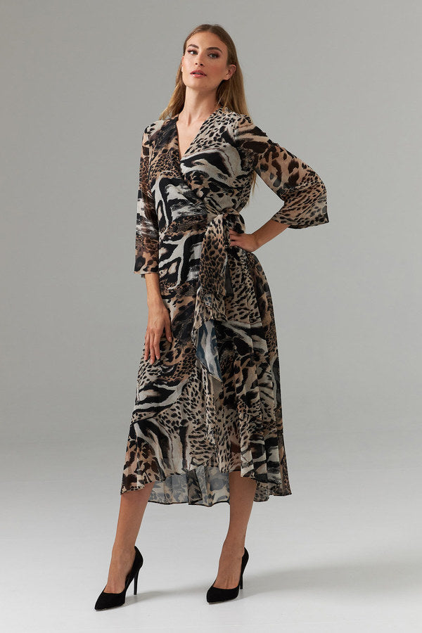 joseph ribkoff dresses Wrap Dress With Contrast Trim Style 261013 Black/Vanilla / 10 This maxi gown in sparkle knit features a wrap neckline and long sleeves with shoulder pads for an elevated Joseph Ribkoff Dress 252935 |