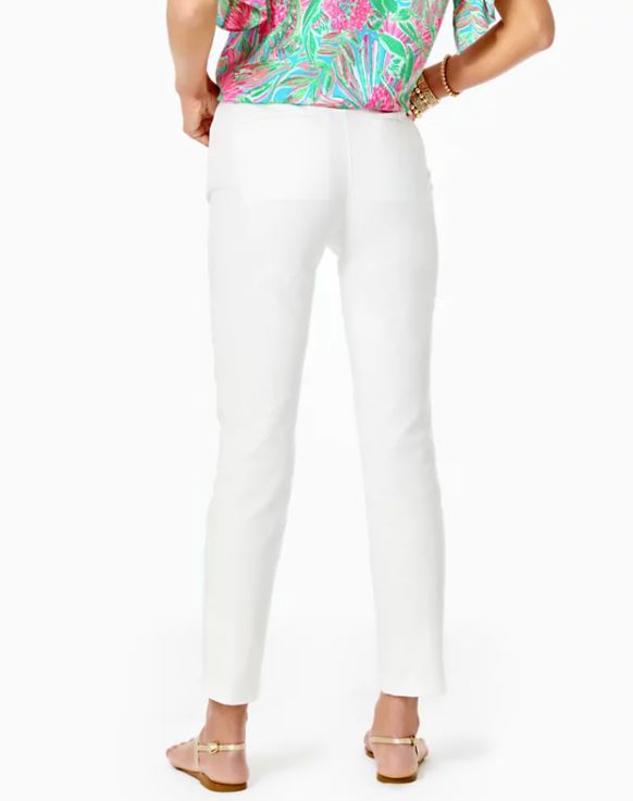 Lilly Pulitzer 29" Kelly Stretch Pant Resort White  *