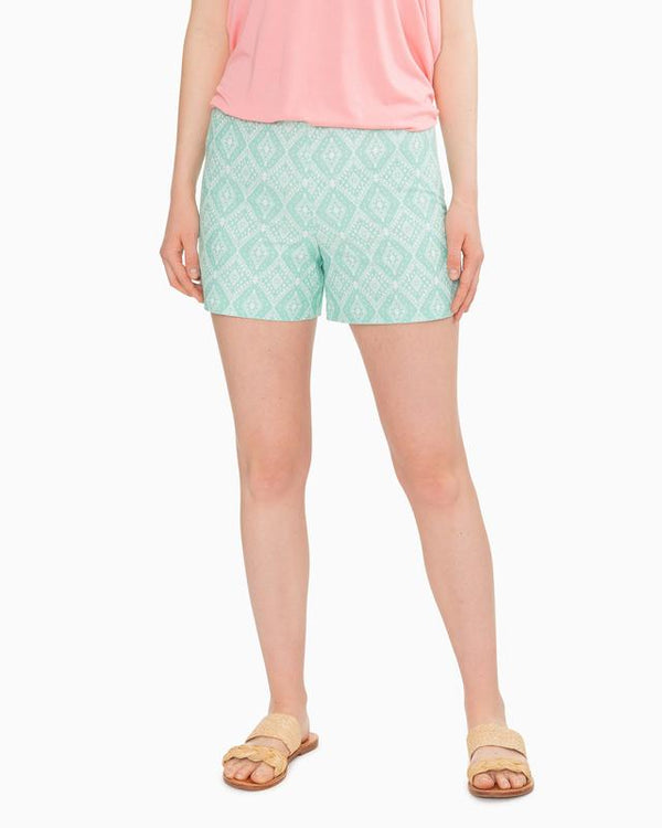 Southern Tide Alice Ikat Jacq Short Bermuda Teal