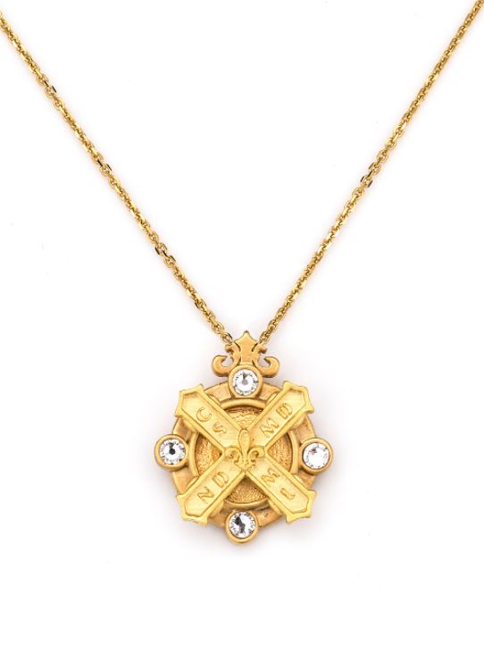 French Kande Arles Necklace With Kiss Stack Gold