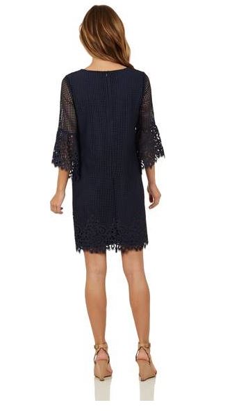 Jude Connally Danielle Dress Spring Lace - Navy