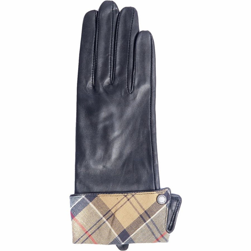Barbour Lady Jane Leather Gloves Black With Dress