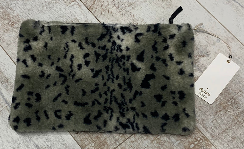 Dylan Vintage Leopard Clutch Vintage Grey