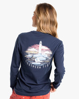 Southern Tide Light House Long Sleeve T-Shirt True Navy