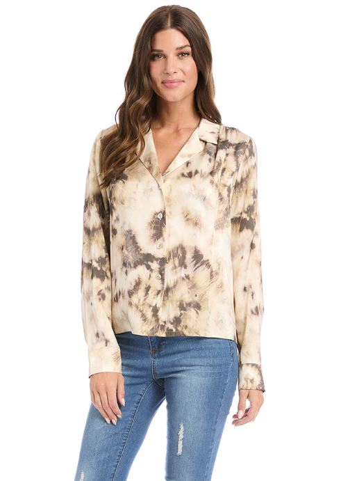 Karen Kane Long Sleeve Button Up Shirt