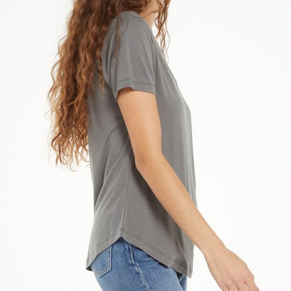 Z Supply Kasey Modal V-Neck Tee Sedona Sage