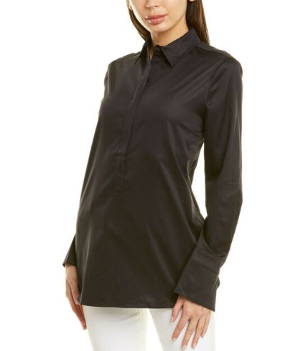 Tyler Boe Madison Cotton Sateen Tunic Black