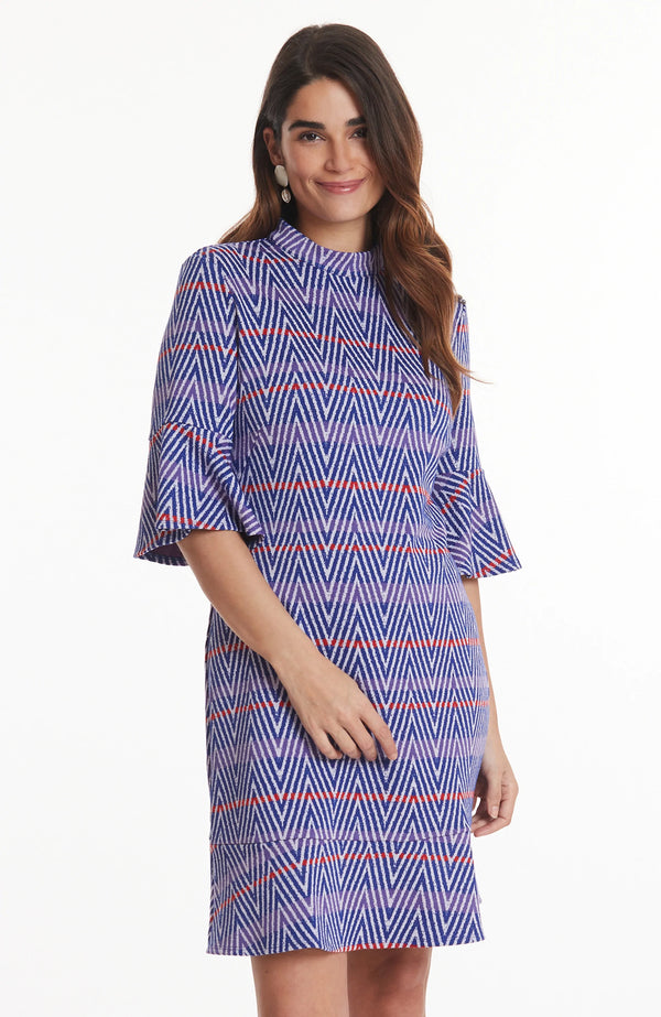 Tyler Boe Mindy Jacquard Dress Chevron