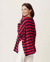Mersea The Catalina Travel Sweater Ink/Red Stripe