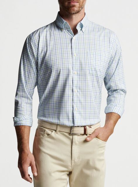 Peter Millar Noland Crown Lite Cotton Stretch Sport Shirt Twilight