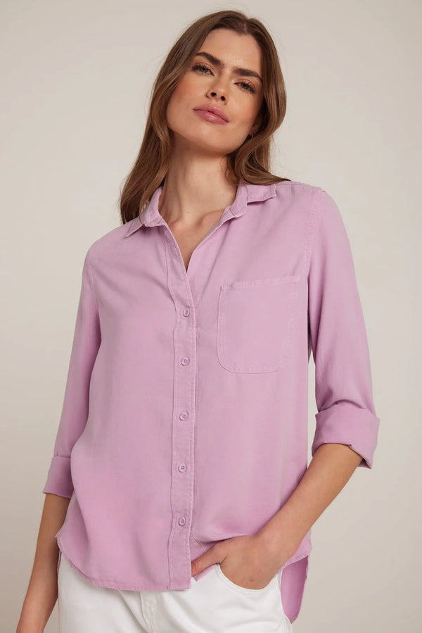 Bella Dahl Shirt Tail Button Down - Orchid Blush