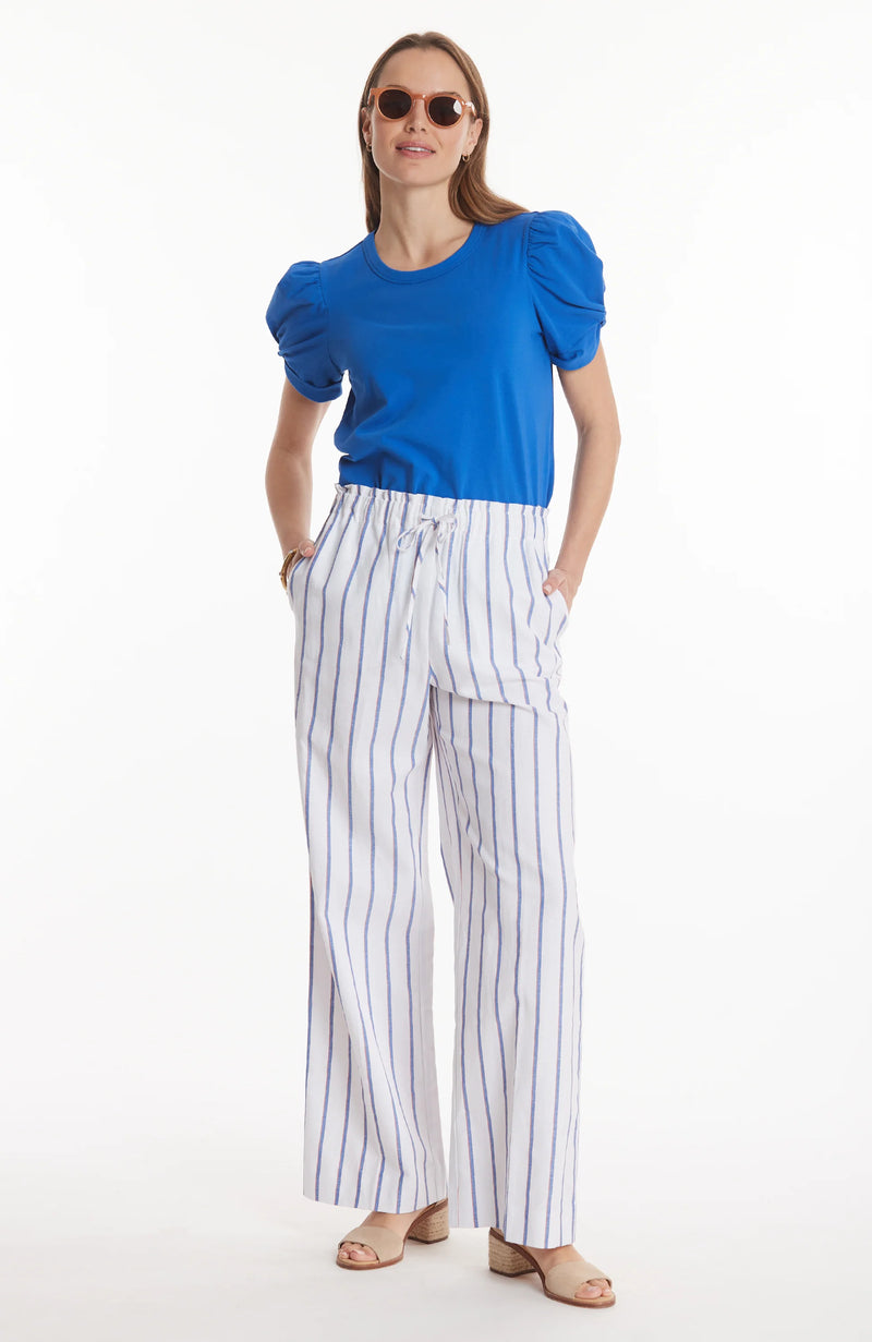 Stylish Zara Linen Pants with Striped Wide Leg