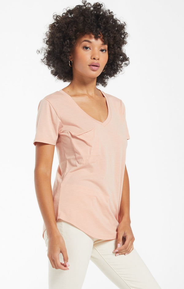 Z Supply Pocket Tee Soft Peach