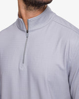Southern Tide Pine Ridge Print Cruiser Quarter Zip Pullover in Steel Grey