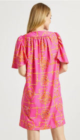 Jude Connally Willa Dress Jude Cloth Bamboo Lattice Pink/Apricot