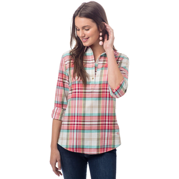 Southern Tide Mountain Plaid Hadley Popover