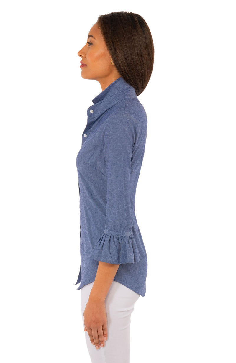 Gretchen Scott Priss Blouse Chambray