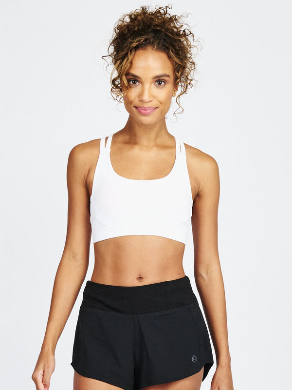 tasc Rhythm Sports Bra White