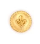 French Kande Swirl Ring With Lis Medallion Gold - 7
