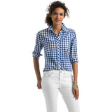 Vineyard Vines Blyden Gingham Relaxed Buttondown Royal Ocean