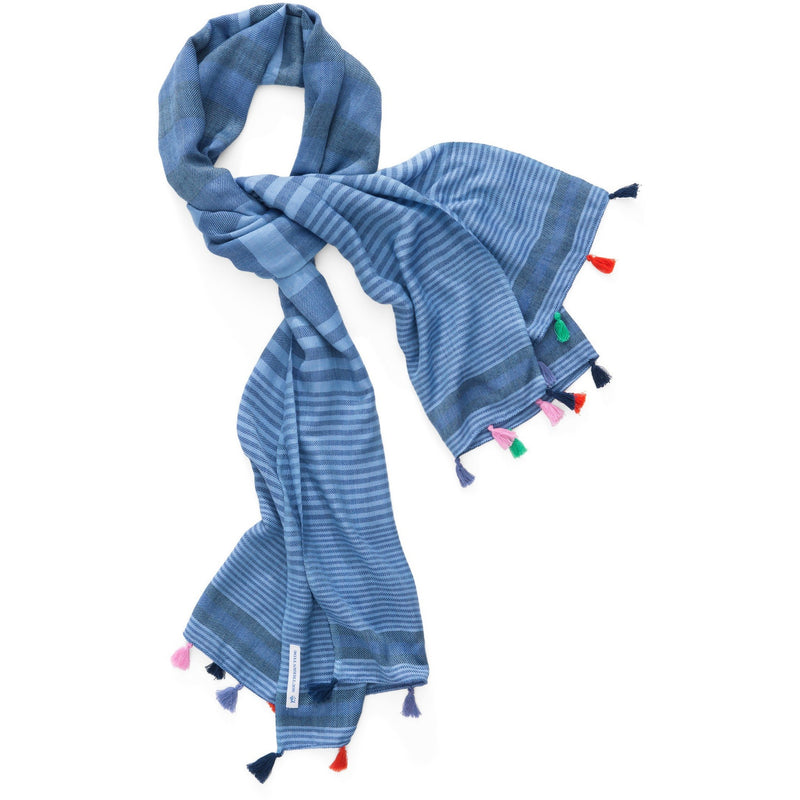 Southern Tide Blue Striped Scarf