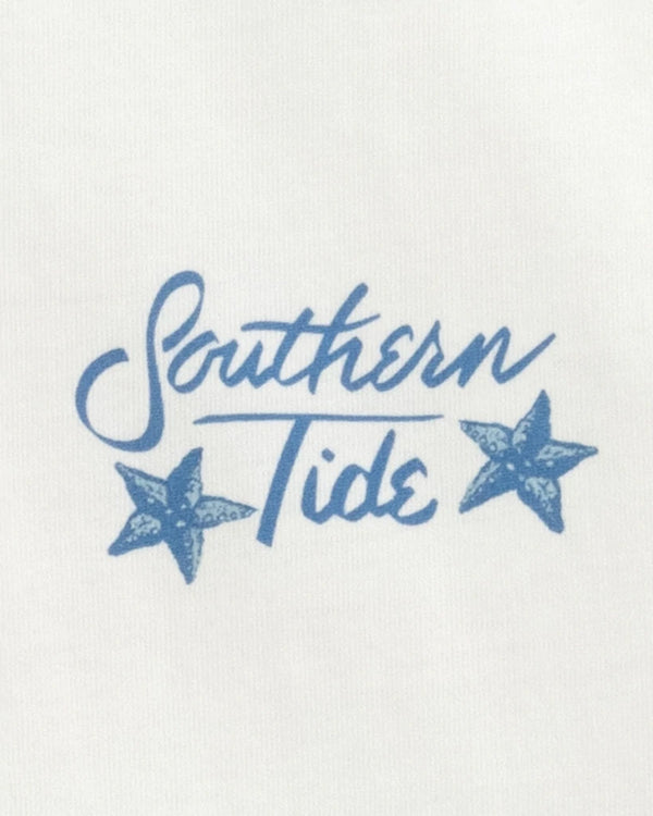 Southern Tide Short Sleeve Sea To Shining Sea Shell Tee Classic White