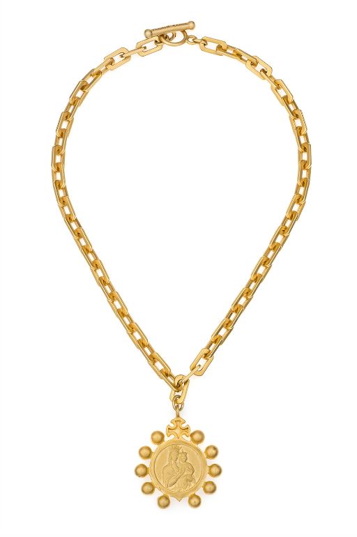 French Kande Honfleur Chain with Crowning Mary Medallion