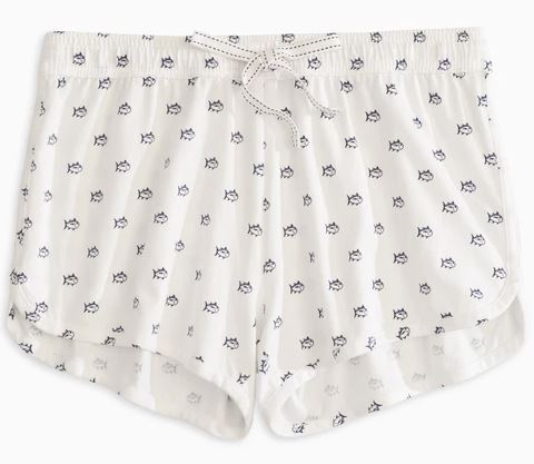 Southern Tide Skipjack Printed Lounge Short Classic White