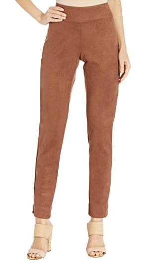 Krazy Larry Pull on Suede Pant Camel